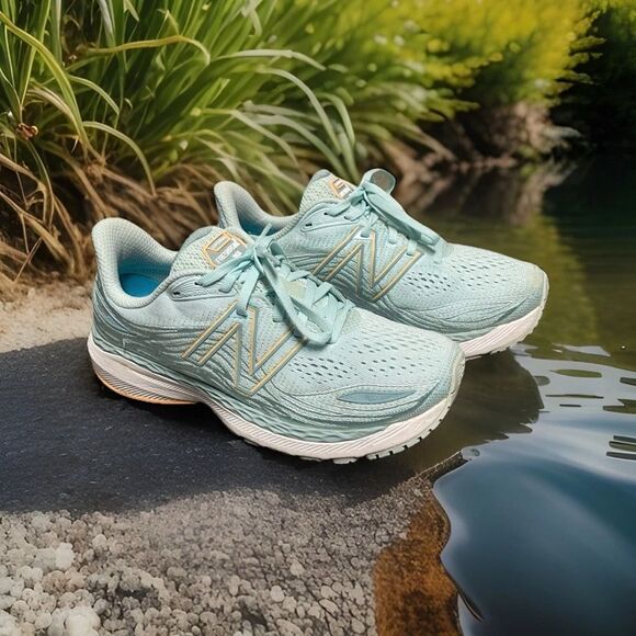 New Balance Fresh Foam X 860v12 Blue/Mango Women's Wide Running Shoes Size 8D - Picture 1 of 16